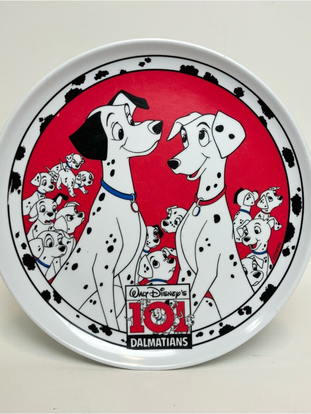 Vintage Disney 101 Dalmatians Melamine Plate 8'' Kids Dishes